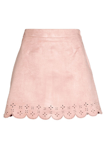 Светло-розовая кэжуал однотонная юбка H&M карандаш