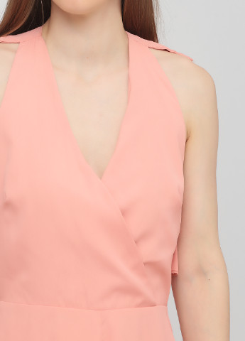 Комбинезон Asos комбинезон-шорты однотонный темно-розовый кэжуал полиэстер