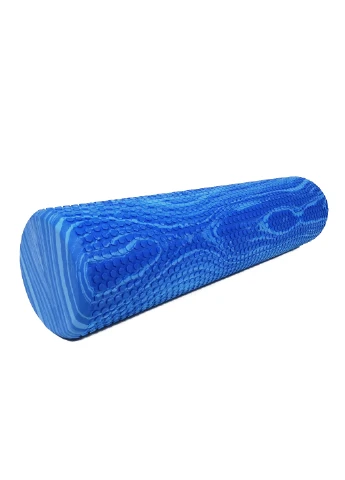 Масажний ролик Foam Roller 45 см синій-блакитний (легкий і м'який ролер-валик для йоги, масажу всього тіла) EasyFit (237657507)