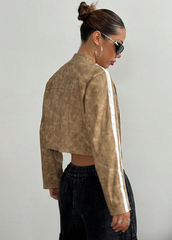 Кремовая демисезонная куртка SHEIN