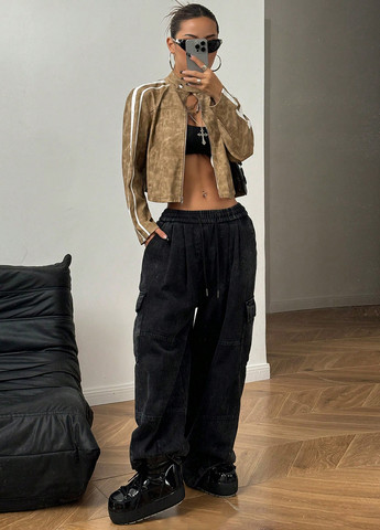 Кремовая демисезонная куртка SHEIN