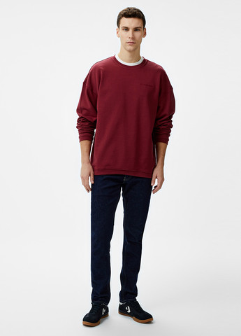 Вишневый свитшот Les Benjamins однотонный вышивка (329038198)