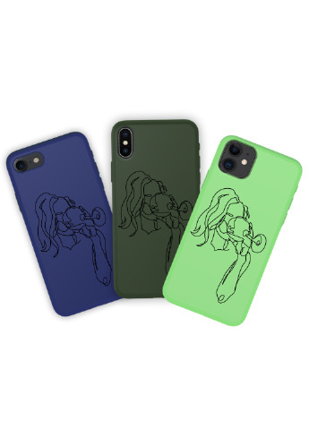 Чохол силіконовий Apple Iphone X Контурний мінімалізм (Contour minimalism) (6129-1357) MobiPrint (219776112)