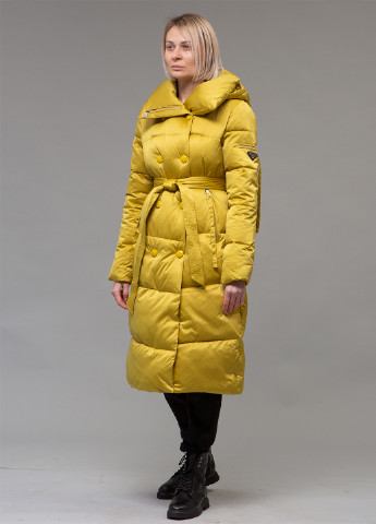 Горчичный зимний Пуховик ZLLY