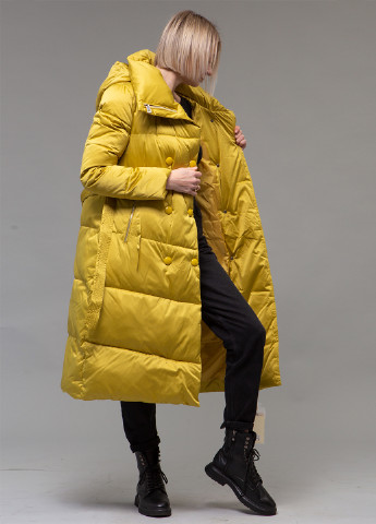 Горчичный зимний Пуховик ZLLY