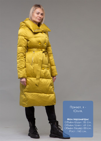 Горчичный зимний Пуховик ZLLY