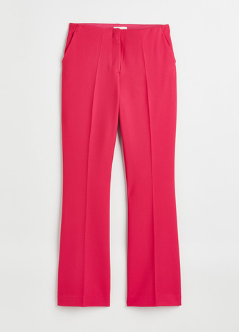 Розовые кэжуал демисезонные клеш брюки H&M