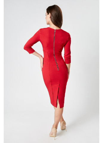 Темно-червона ділова сукня - футляр джилл футляр BYURSE однотонна