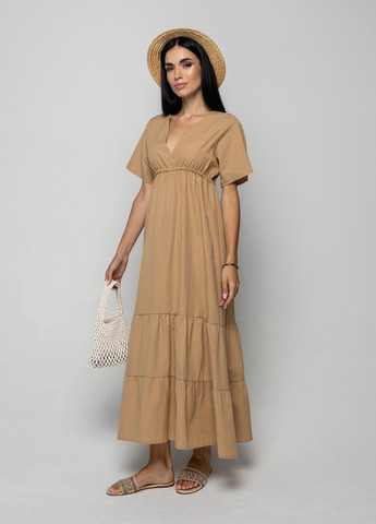 Бежева кежуал сукня O`zona milano однотонна