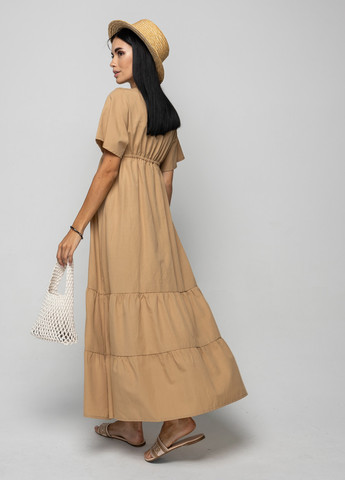 Бежева кежуал сукня O`zona milano однотонна