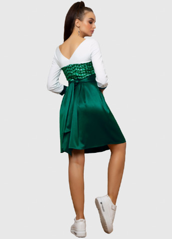 Зелена кежуал сукня кльош ST-Seventeen однотонна