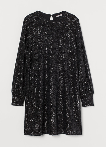 Черное вечернее сукня а-силуэт H&M однотонное