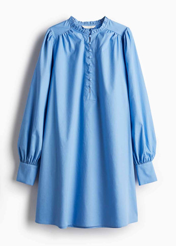 Блакитна кежуал сукня а-силует H&M однотонна