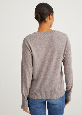 Серо-бежевый демисезонный пуловер пуловер C&A