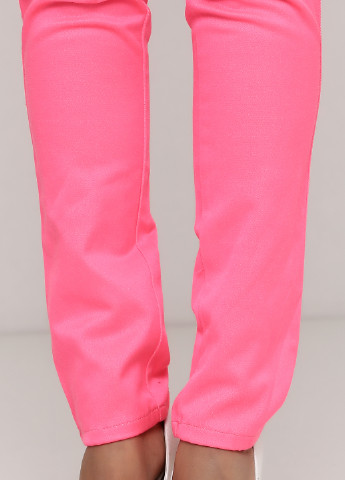 Кислотно-розовые кэжуал демисезонные зауженные брюки Asos