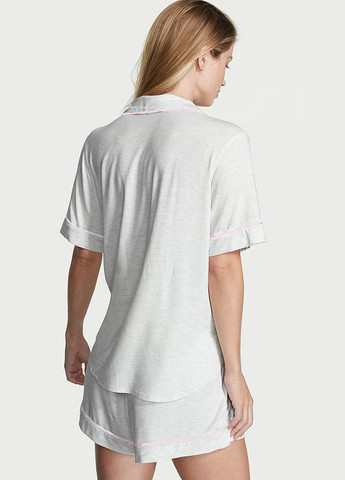 Світло-сіра всесезон піжама (сорочка, шорти) сорочка + шорти Victoria's Secret