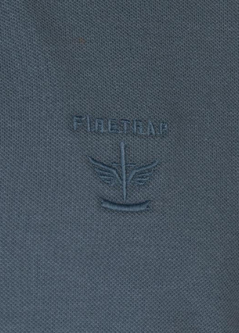 Серо-голубой футболка-поло для мужчин Firetrap с логотипом