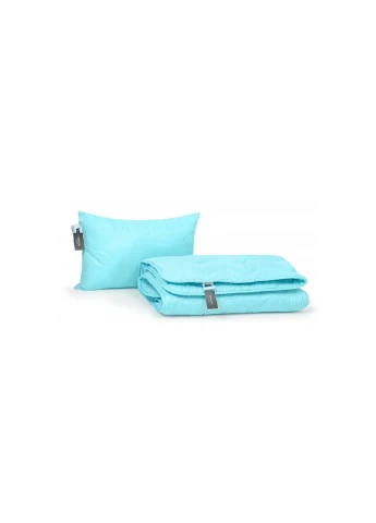 Ковдра Набір BamBoo №1682 Eco Light Blue Ковдра 140х205 + подушка (2200002655569) Mirson (254080936)