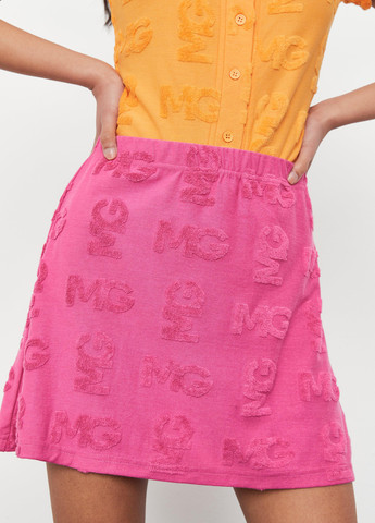 Розовая кэжуал с надписью юбка Missguided а-силуэта (трапеция)