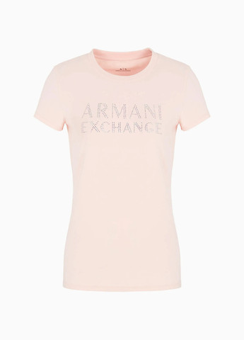Світло-рожева літня футболка Armani Exchange