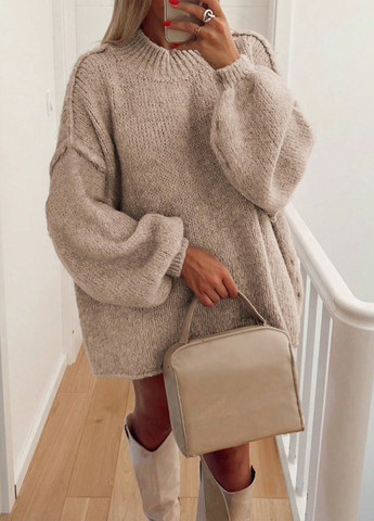 Бежевый демисезонный свитер SHEIN