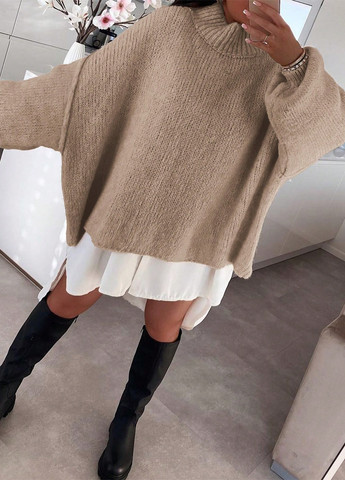 Бежевый демисезонный свитер SHEIN