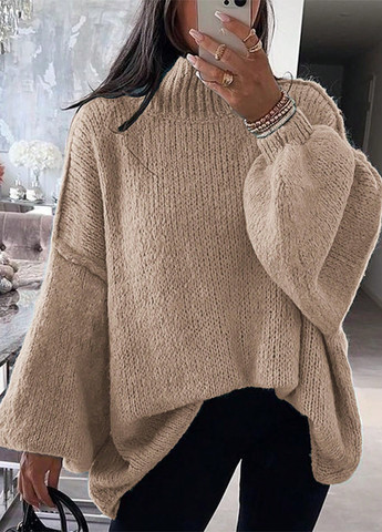 Бежевый демисезонный свитер SHEIN