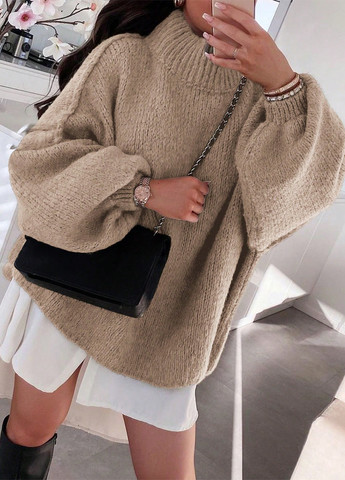 Бежевый демисезонный свитер SHEIN