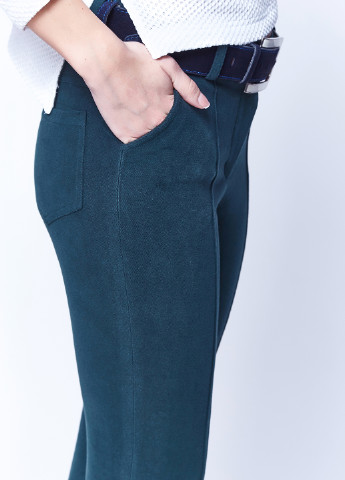 Темно-зеленые кэжуал демисезонные зауженные брюки Gioia