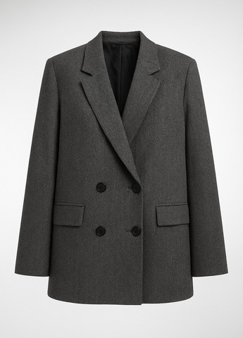 Серый женский жакет H&M геометрический - демисезонный