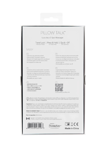 Розкішний вібратор - Sassy Teal із кристалом Сваровськи для точки G, подарункова упаковка Pillow Talk (251251006)