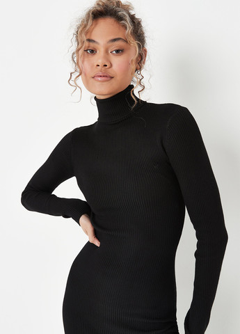 Черное кэжуал платье платье-водолазка Missguided однотонное
