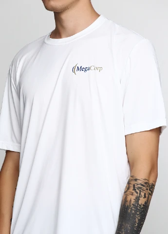 Белая футболка с коротким рукавом SPORT TEK