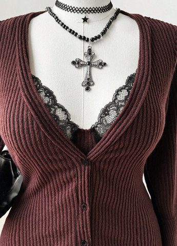 Коричнева кежуал сукня SHEIN однотонна