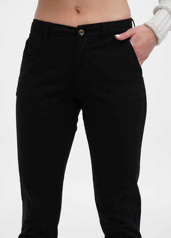 Черные кэжуал демисезонные укороченные брюки Calliope