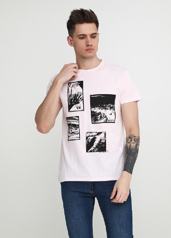 Бледно-розовая футболка KOTON