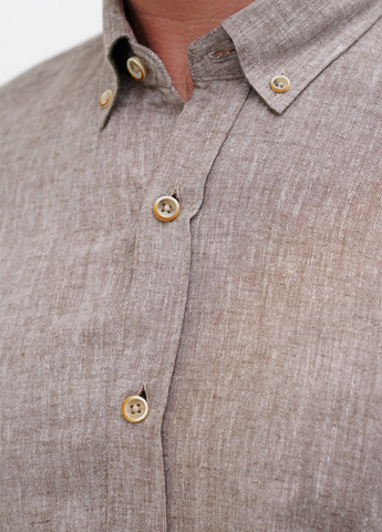 Светло-коричневая кэжуал рубашка меланж Trend Collection