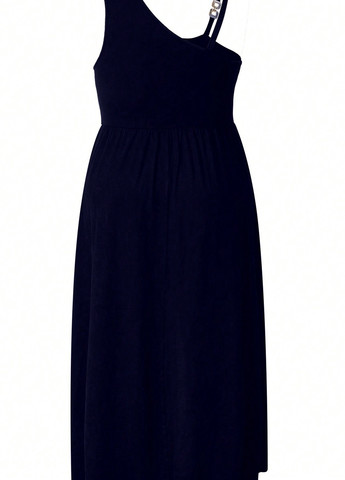 Темно-синя вечірня сукня кльош SHEIN однотонна