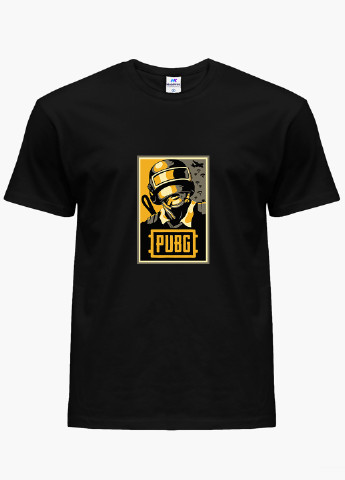 Чорна демісезонна футболка дитяча пубг пабг (pubg) (9224-1179) MobiPrint