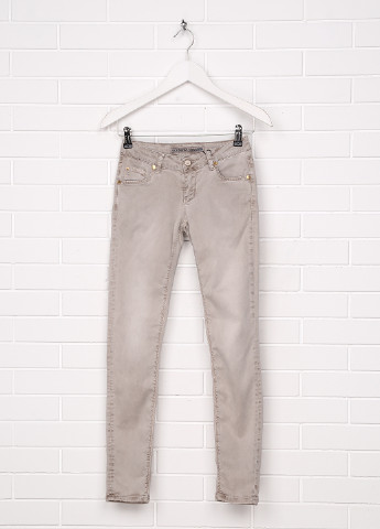 Серо-бежевые джинсовые демисезонные зауженные брюки Silvian Heach
