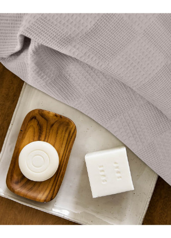 Набор полотенец CUBE WHITE / COFFE (75х95 см - 1 шт и 75х130 см - 1 шт) Cosas однотонный бежевый