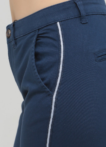Темно-синие кэжуал демисезонные зауженные брюки Long Island