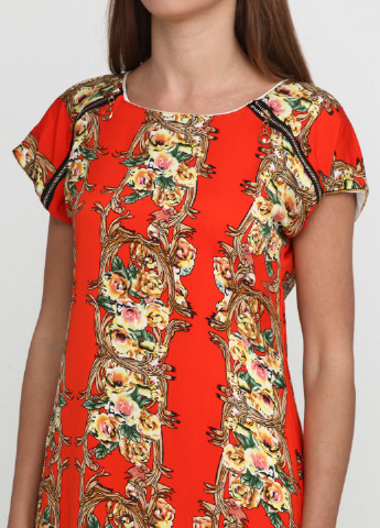 Красное кэжуал платье Perfect Woman с цветочным принтом