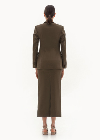 Хаки женский жакет BGL однотонный - демисезонный