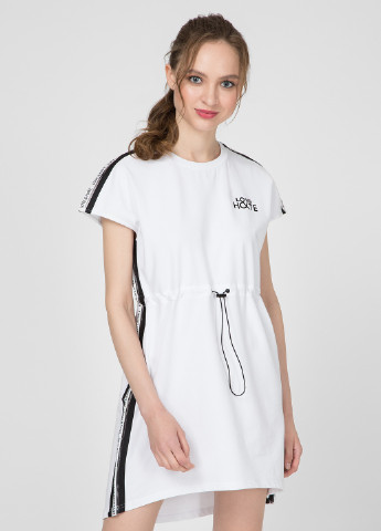 Білий кежуал сукня сукня-футболка Preppy з написами