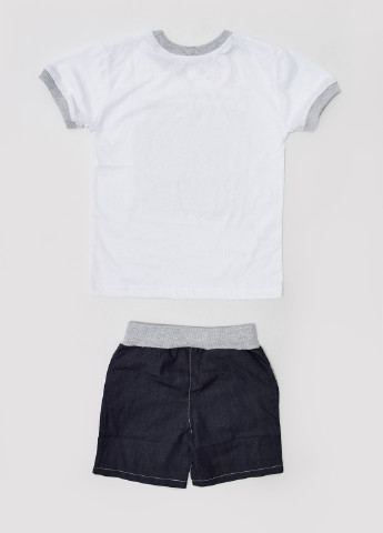 Черно-белый летний комплект (футболка, шорты) Витуся