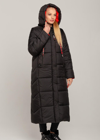 Черная зимняя куртка-пальто сандра MioRichi