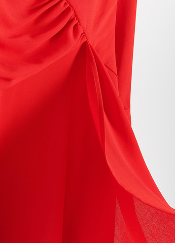 Яскраво-червона коктейльна, кежуал сукня кльош Reserved однотонна