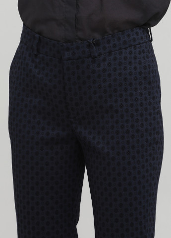 Темно-синие кэжуал демисезонные укороченные, прямые брюки Drykorn