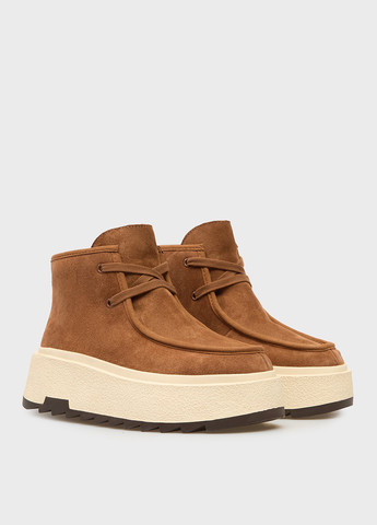 Зимние ботинки PRPY с белой подошвой из натуральной замши